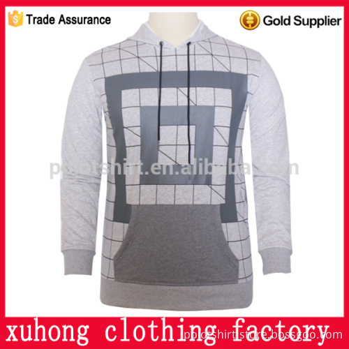 Trade assurance mens grey pullover hoodie custom